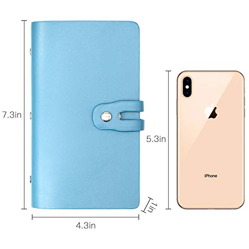 Padike RFID Credit Card Holder Business Card Organizer Business Card Holder, with 96 Card Slots Credit Card Protector for Managing Your Different Cards to Prevent Loss or Damage (Azure) - Image 4