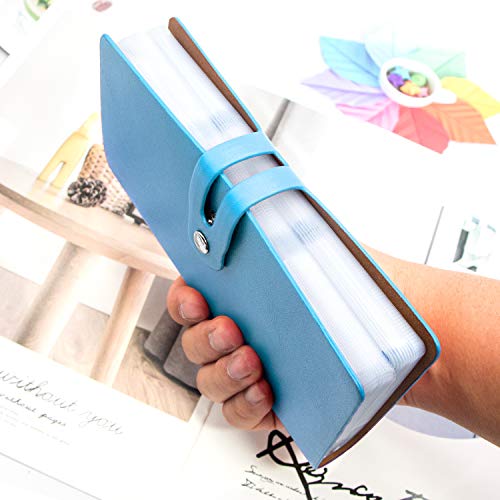 Padike RFID Credit Card Holder Business Card Organizer Business Card Holder, with 96 Card Slots Credit Card Protector for Managing Your Different Cards to Prevent Loss or Damage (Azure) - Image 3