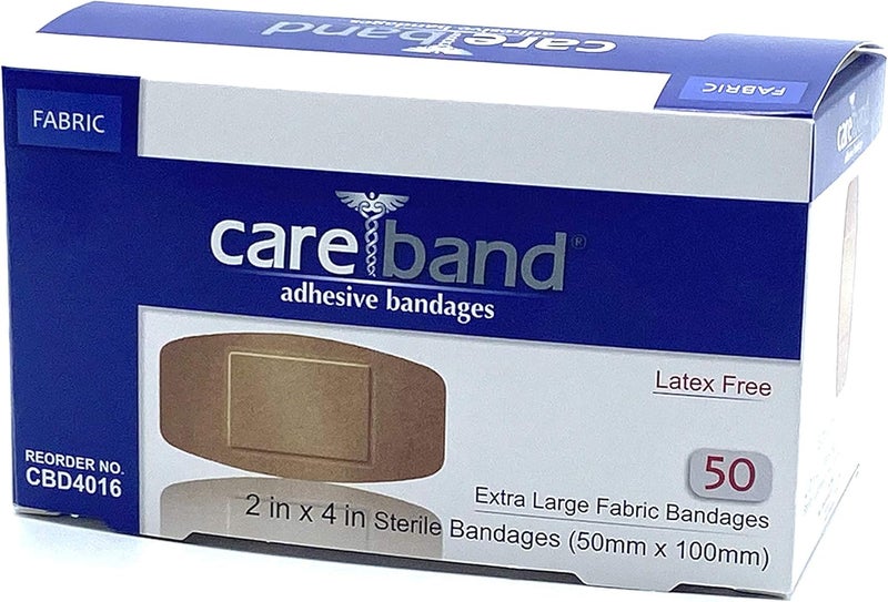 ASO Fabric Adhesive Bandages Flexible 2 x 4 50Box Extra Large Strips - Image 1
