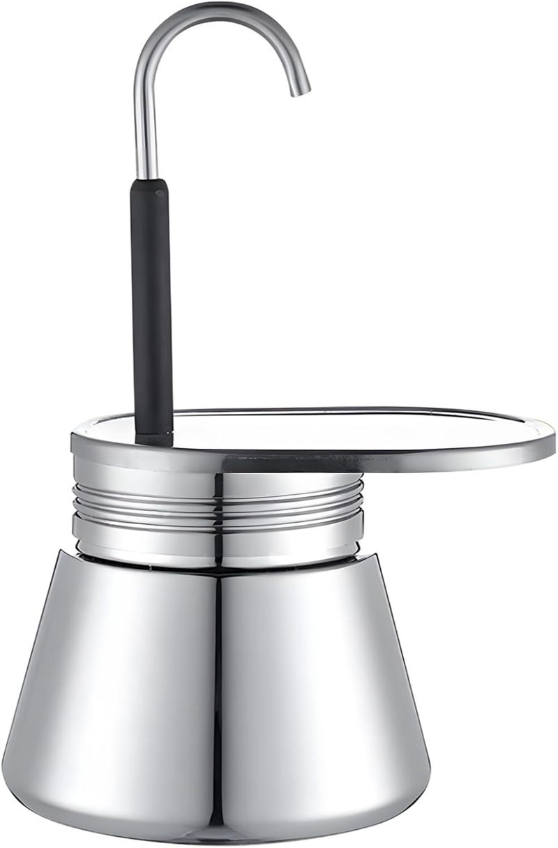 Stainless Steel Moka Pot For Espresso, Stovetop Italian Coffee Maker, Thick-Walled Single Spout Design - Image 1