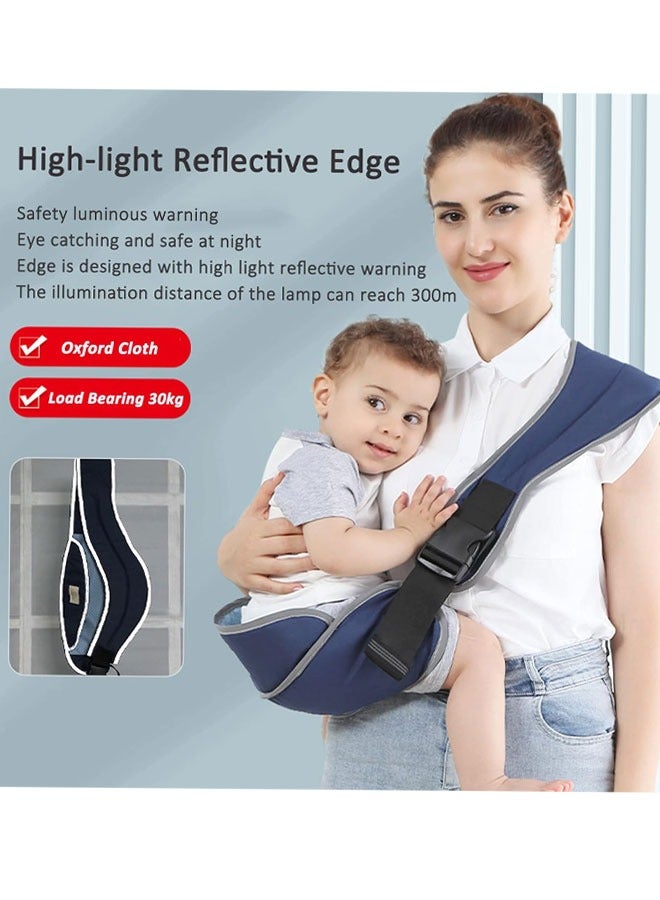 Kissy Baby Portable Toddler Carrier, Adjustable Child Sling, Ergonomic One Shoulder Labor-Saving Polyester Half Wrapped Toddler Sling with Anti-Slip Particles, for Toddler, Children 6-36 Months - Image 3