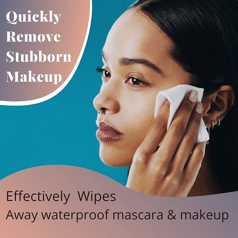 75 قطعة من مناديل مبللة للبالغين مزيل مكياج مناديل قطنية فائقة النعومة غير منسوجة مناديل مبللة للبالغين 25 × 3 - Image 3