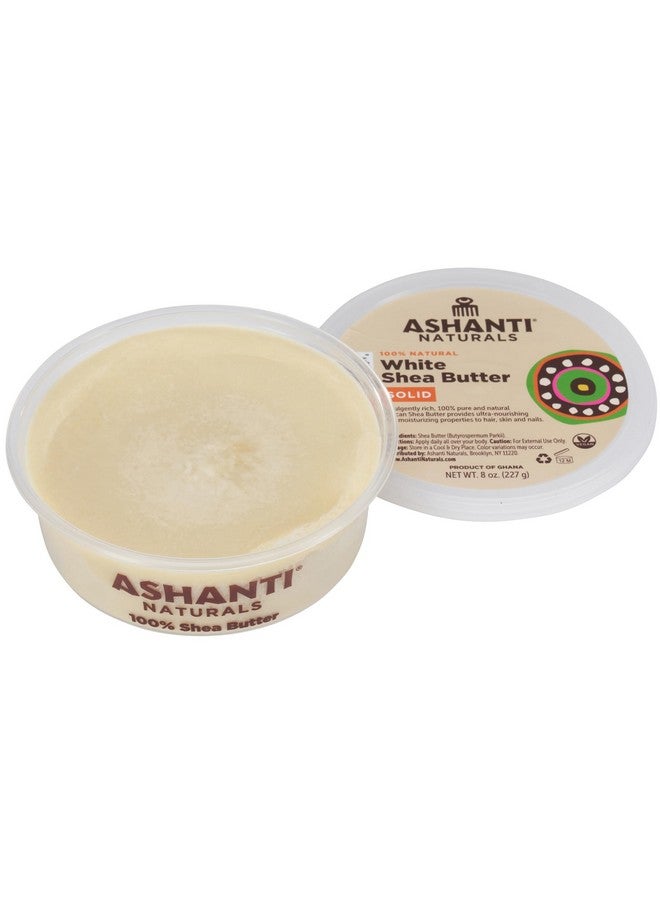 Ashanti Naturals White Solid Raw Shea Butter | Unrefined African Shea Butter | Moisturizer for Dry Skin, Face & Hair | Easy Application - 8 oz - Image 1