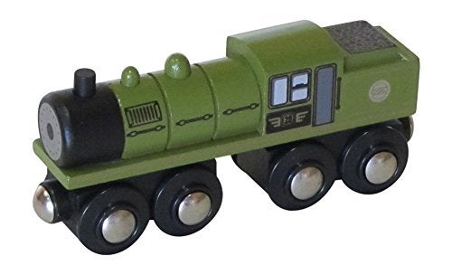Maxim Enterprise, Maxim Enterprise Inc. Wooden Train Engine, Heritage Engine Locomotive for Toy Train, Compatible with Thomas & Friends, Brio Railway Set & Other Major Brands Wooden Train Set and Accessories, Green - Image 3