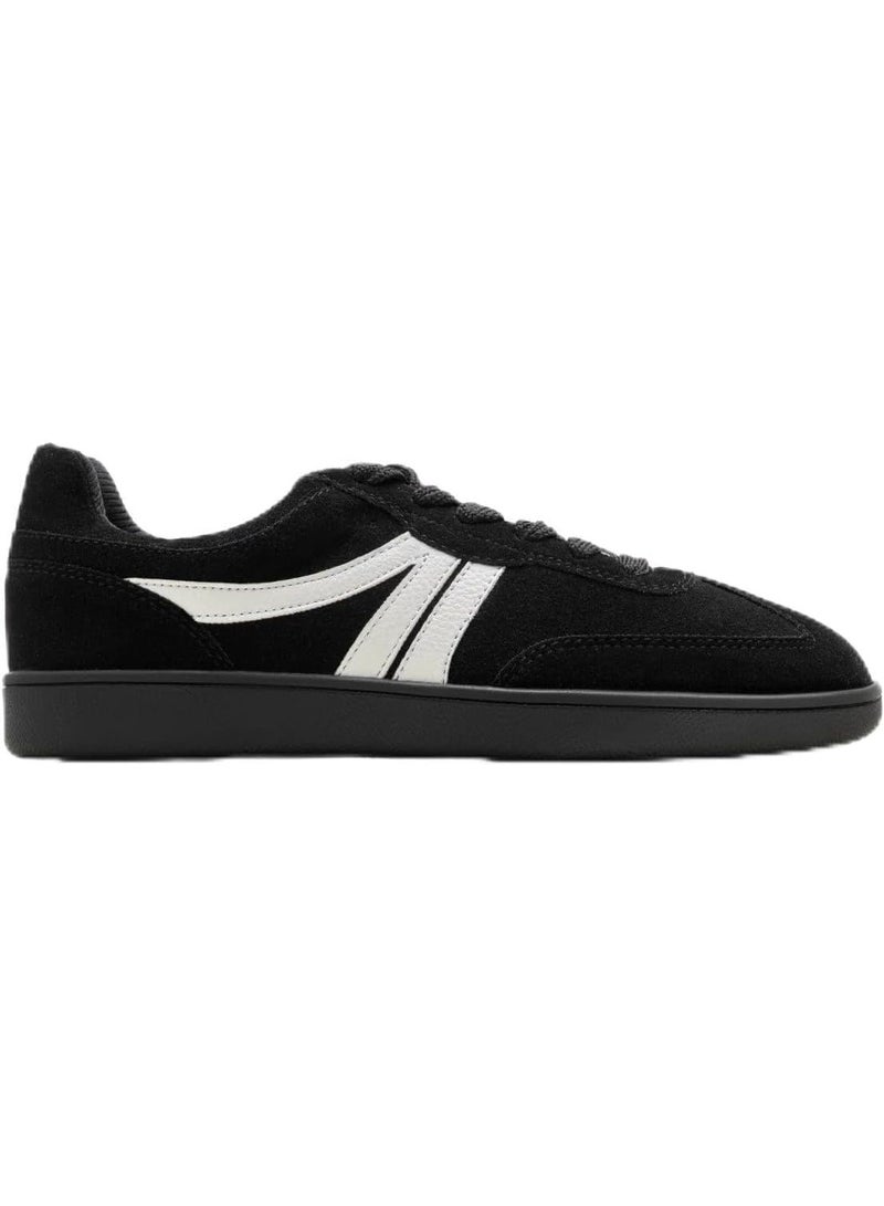 NDURE Women's Retro Sneakers, Lace-Up Low Top, Mixed Material Upper, Casual Athletic Style - Image 5