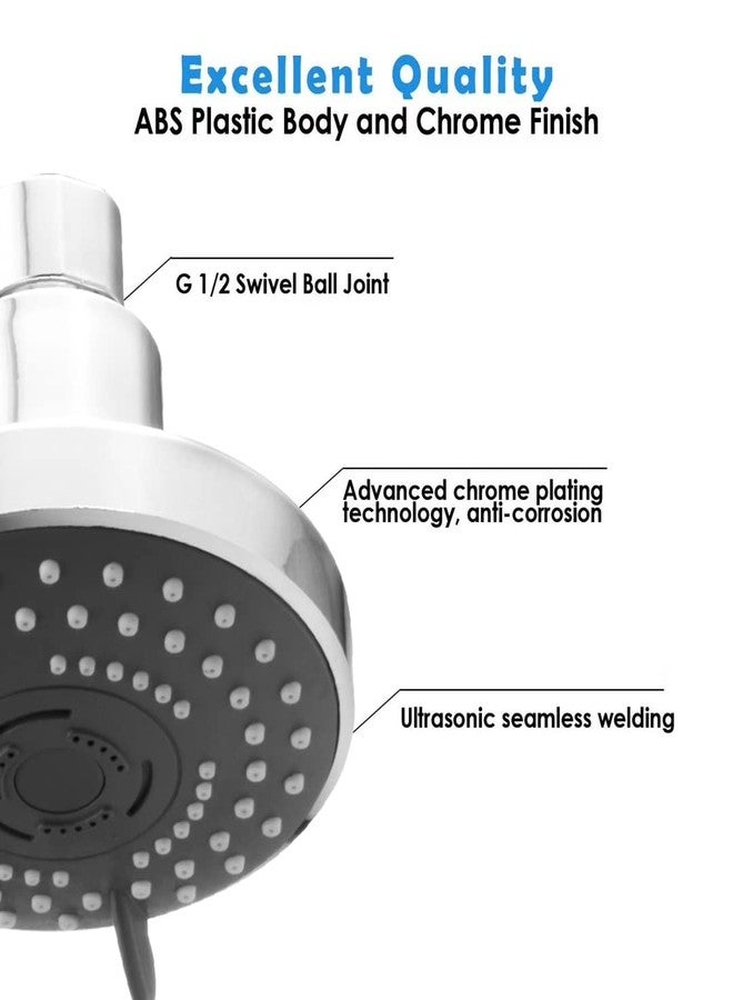 ALTON AXN9530 Brass 3-IN-1 Wall Mixer With 3-Function, 4-INCH Overhead & Hand Showers Set, Chrome Finish - Image 4