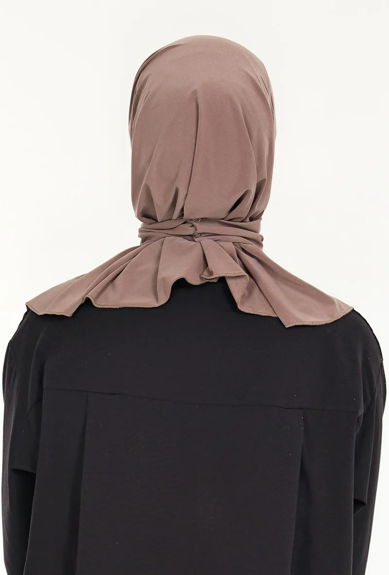 سينسو Women's Hijab Ready Made Hijab Bonnet Shawl with Snap Fasteners