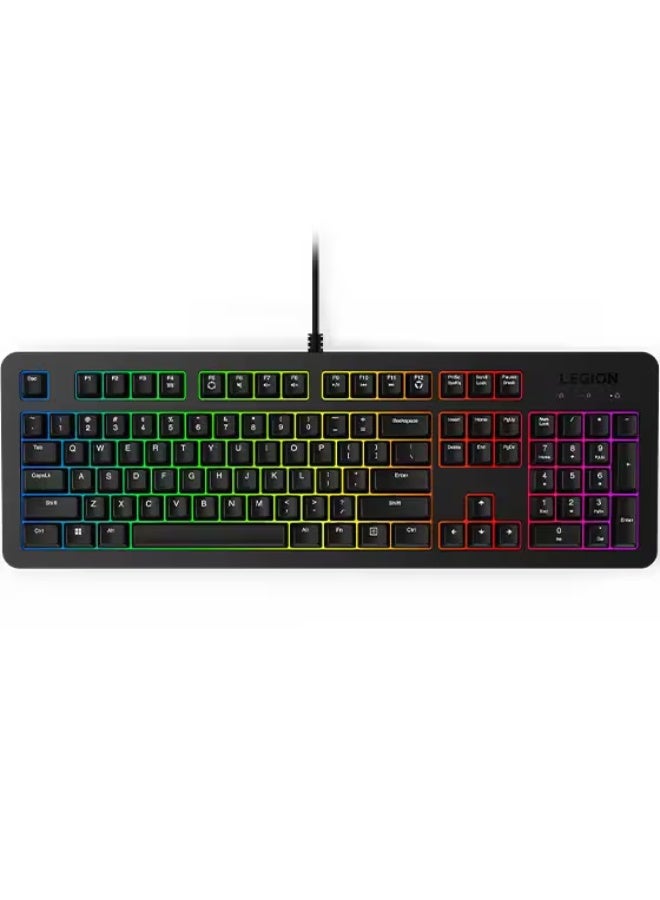 لينوفو Legion KM310 RGB Gaming Combo 2-in-1 Keyboard 5-zone RGB illumination, Up to 20 million clicks, 3-zone layout, Mouse Up to 8000 DPI, 57g ultralight weight- English Black - Image 2