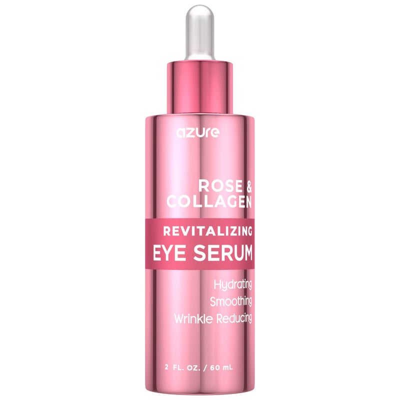 Azure Cosmetics AZURE Rose  Collagen Revitalizing Eye Serum  Hydrating  Smoothing  Reduces Wrinkles Fine Lines  Under Eye Bags  Minimize Signs of Aging  Made in Korea  60mL