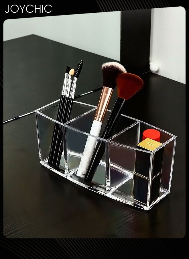 Joychic حامل فرش المكياج الأكريليكي - منظم وعلبة تخزين فرش المكياج الشفافة - Image 2