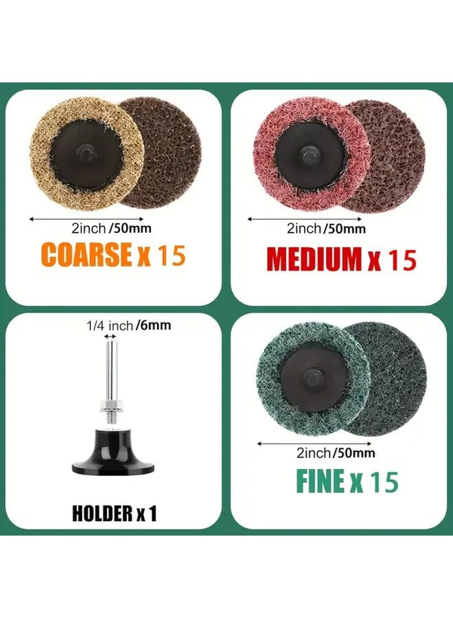 46Pcs Nylon Torque Disc Set 2 Inch Grinding Polishing Discs With 1 4 Inch Tray - Image 3