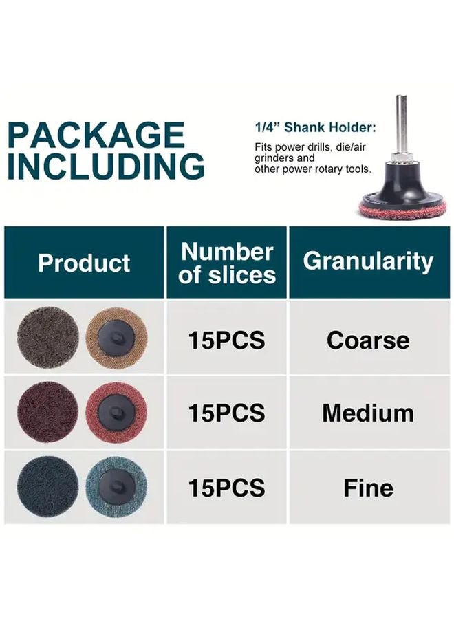 46Pcs Nylon Torque Disc Set 2 Inch Grinding Polishing Discs With 1 4 Inch Tray - Image 5