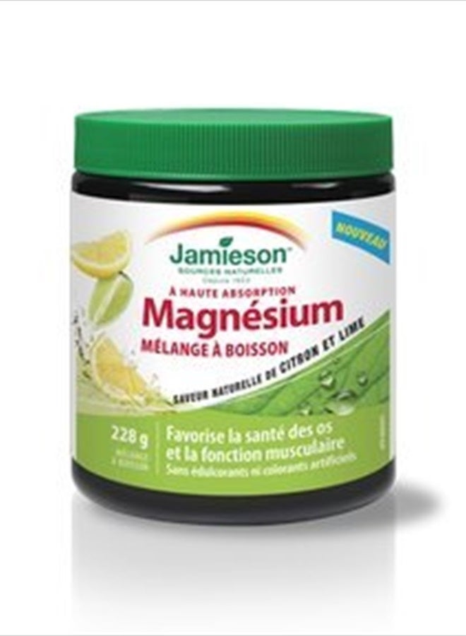 Jamieson Magnesium Drink Mix - Natural Lemon-Lime Flavour, 228g - Image 1