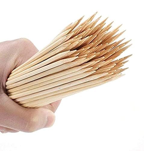 Bague Natural Bamboo Sticks Skewer, Natural Wooden Barbecue Kabob Skewers, Best for Grill, BBQ, Kebab, Marshmallow Roasting or Fruit Sticks (5 MM, 10/12 / 14/16 Inch) (40, 10 Inch) - Image 3