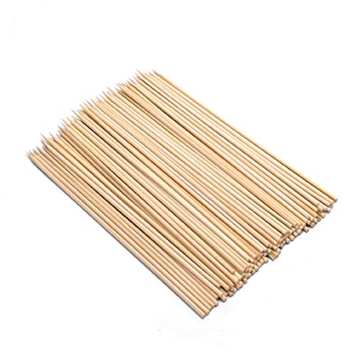 Bague Natural Bamboo Sticks Skewer, Natural Wooden Barbecue Kabob Skewers, Best for Grill, BBQ, Kebab, Marshmallow Roasting or Fruit Sticks (5 MM, 10/12 / 14/16 Inch) (40, 10 Inch) - Image 1