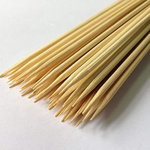 Bague Natural Bamboo Sticks Skewer, Natural Wooden Barbecue Kabob Skewers, Best for Grill, BBQ, Kebab, Marshmallow Roasting or Fruit Sticks (5 MM, 10/12 / 14/16 Inch) (40, 10 Inch) - Image 2