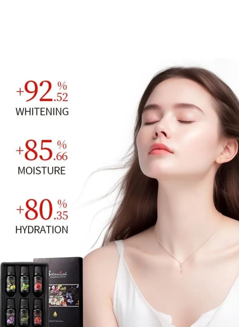 Kormesic 6Pcs Botanical Essential Oil Set Body Oils with Rose Lavender Peppermint Olive Leaf Camellia and Tea Tree Oil Facial and Body Skin Care Essentials Oils Set Moisturizing Hydrating Nourishing Oil 6x10ml - Image 5