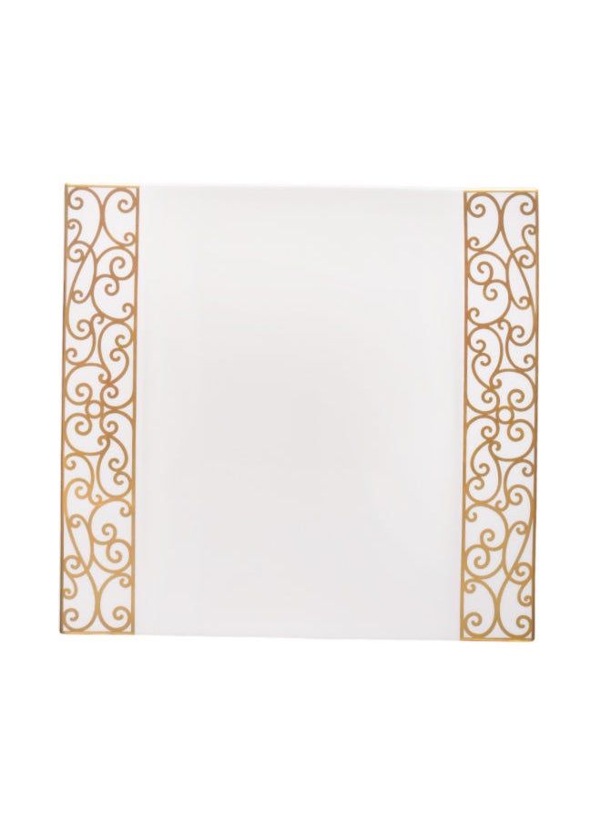 Royal Porcelain Royal Porcelain | Square Dinner Plate | Golden Gate | 27 CM  - Image 1