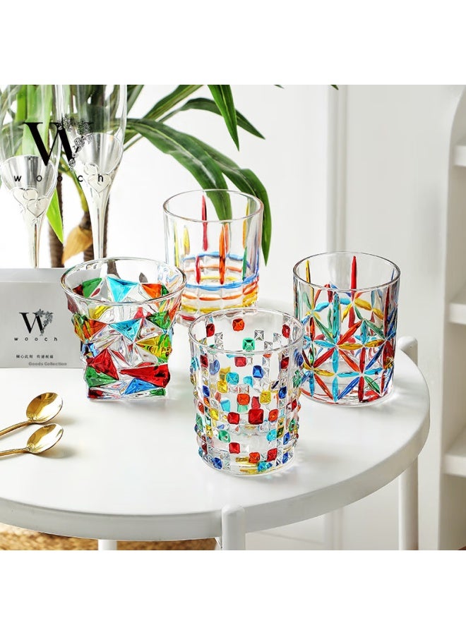 Wooch High-value Painted Gemstone Glass Cup Set, Couple Gift Box, Wedding Gift, New Couple Souvenir, Housewarming Present - Image 5
