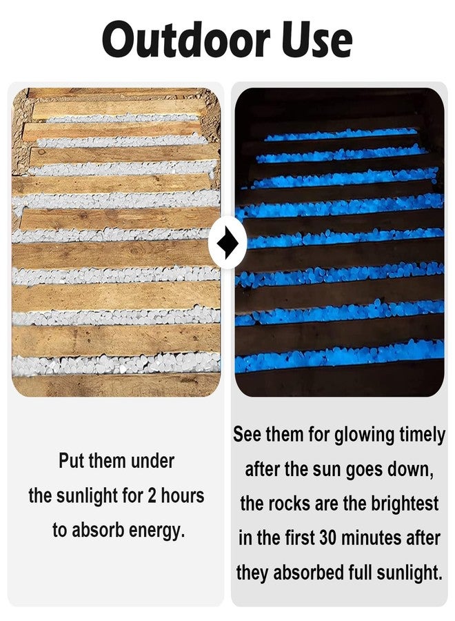 NAMTSO Glow in The Dark Rocks Outdoor, 500 pcs White Solar Rocks for Landscaping, Outdoor Decor Glow in The Dark Stones, Glowing Pebbles for Garden Backyard Patio Lawn Path, Powered by Sunlight - Image 4