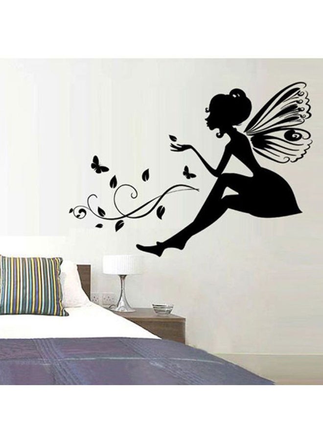 OUTAD Fairy Flower Wall Sticker Black 480x5x320mm - Image 5