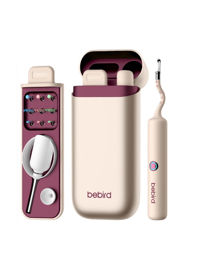 بيبيرد جهاز تنظيف الأذن الذكي Bebird EarSight Pro باللون الذهبي الوردي مزود بملقط مدمج يعمل بمحرك وكاميرا منظار أذن عالية الدقة 10 ميجابكسل وقاعدة شحن مغناطيسية - Image 1