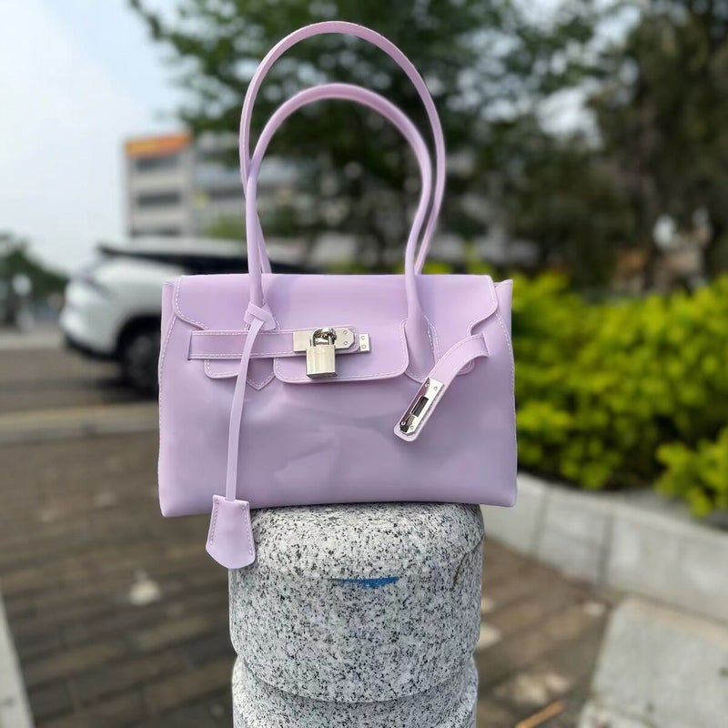 Women's Jelly Tote Shoulder Bag, Summer PVC Handbag - Image 3