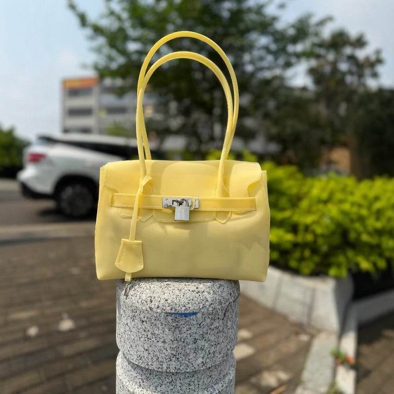 Women's Jelly Tote Shoulder Bag, Summer PVC Handbag - Image 4