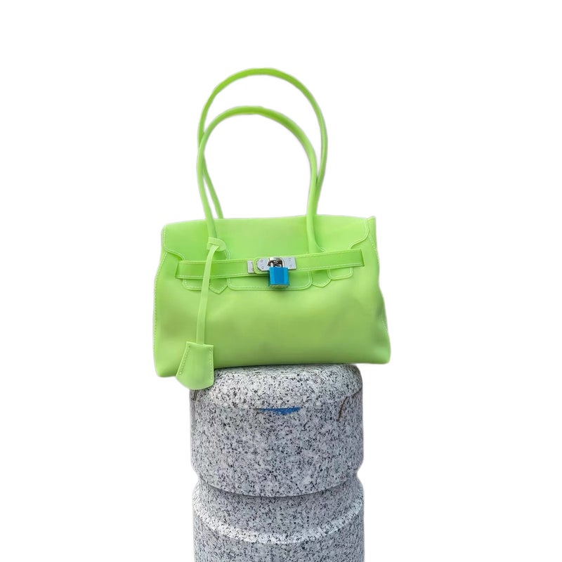 Women's Jelly Tote Shoulder Bag, Summer PVC Handbag - Image 5