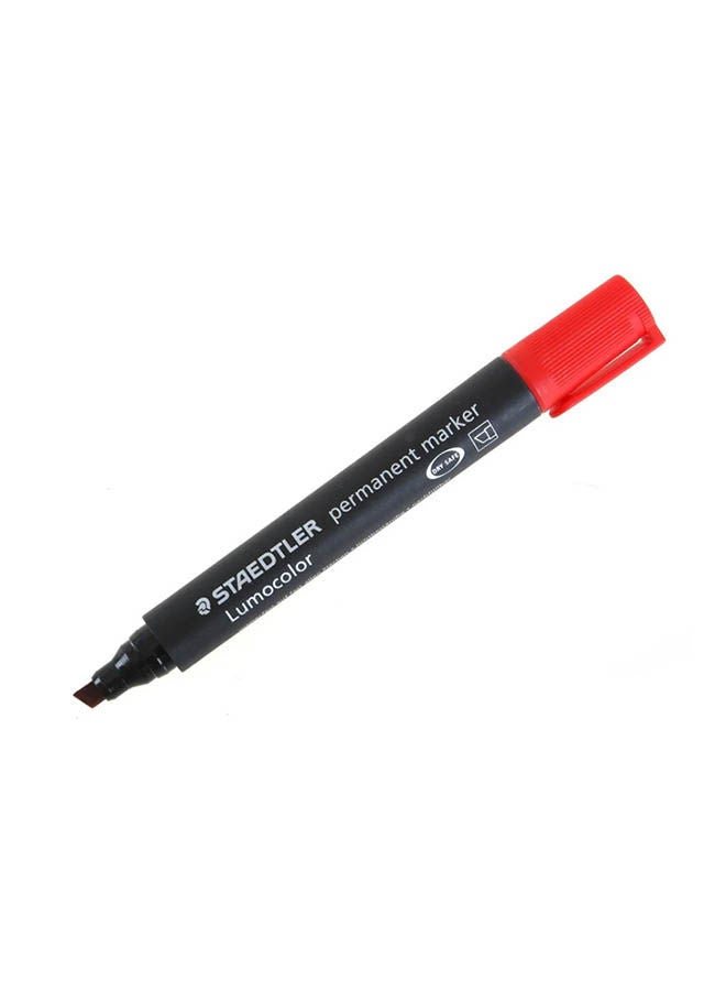 Lumocolor Permanent Marker Chisel Tip Red