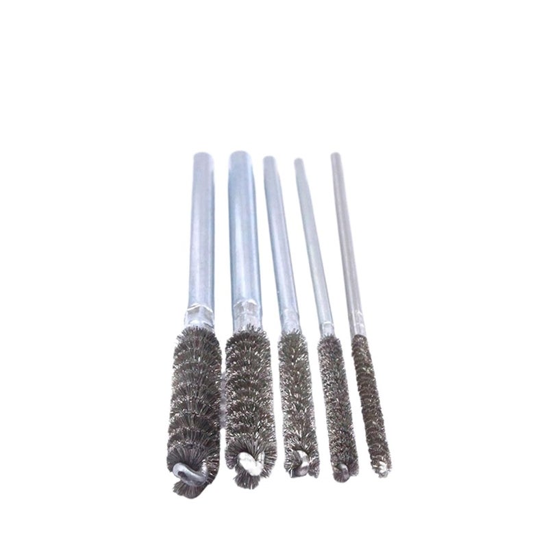 Wire Tube Brushes Φ1.5-10mm DIY Drill Brushes Stainless Steel Wire Bore Brush for Inner Diameter Deburring Polishing Cleaing Rust Removal(Diameter 2.5mm) - Image 5
