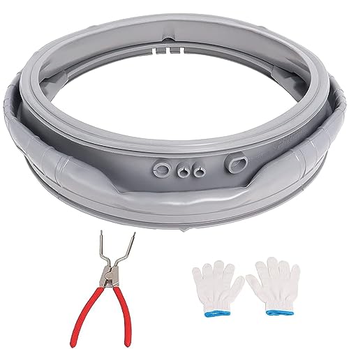 Wadoy MDS47123619 Door Gasket Compatibile with LG Front-Load Washing Machines WM3270CW WM3270CW/00 WM3500CW/00 WM3670HVA/01 WM3700HVA/00, Door Boot Seal with 383EER4001A Washer Spring Expansion Removal Tool - Image 1