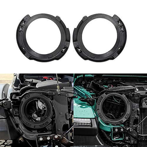 kkone Black Left & Right Headlight Brackets Mount Buckets For 2007-2017 Jeep Wrangler JK - Image 1