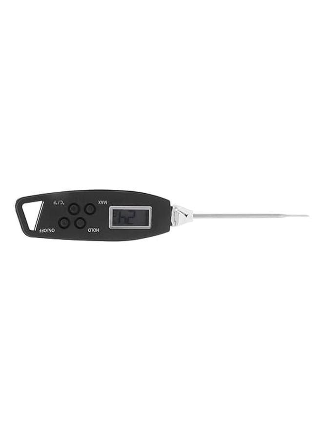 Black Digital Food Thermometer for Meat Grilling ABS Material 4 Second Quick Read Max Temp Memory - Image 1