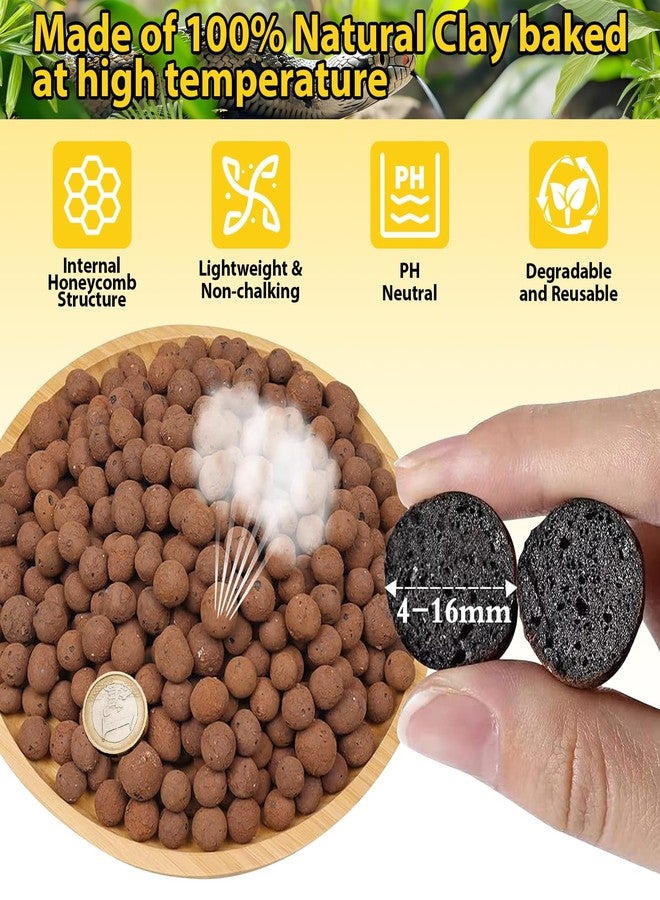 Legigo 10LBS Leca Balls Terrarium Substrate for Reptiles, Organic Lightweight Clay Pebbles Drainage Layer Substrate for Bioactive Terrarium, Expanded Clay Balls Hydro Balls for Reptiles Tank, Plants - Image 2