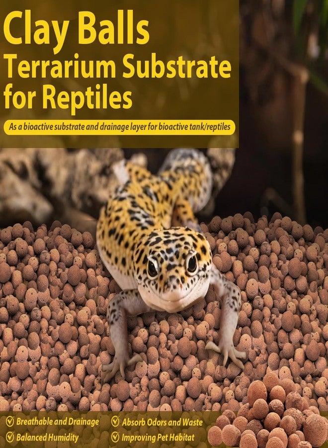 Legigo 10LBS Leca Balls Terrarium Substrate for Reptiles, Organic Lightweight Clay Pebbles Drainage Layer Substrate for Bioactive Terrarium, Expanded Clay Balls Hydro Balls for Reptiles Tank, Plants - Image 3