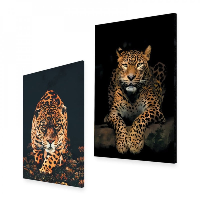 Marktna double canvas painting with a tiger design - Image 2