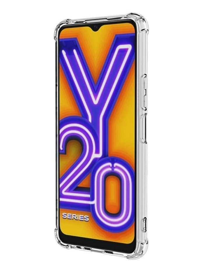 TIGER New Bumper Case Compatible with VIVO Y20 – Soft TPU Silicone Clear Transparent Cover – Shockproof, Durable, and Protective Case for VIVO Y20 – Slim and Lightweight Bumper Shell for Maximum Protection - Image 2