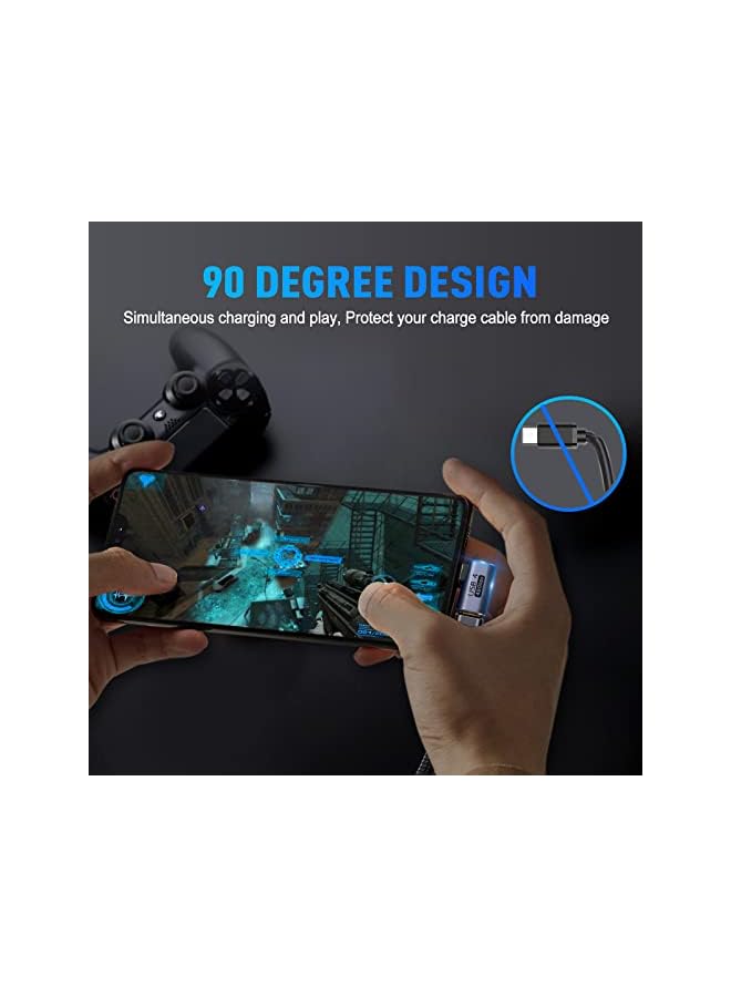 Vcom USB C 90 Degree Adapter (2 Pack), 40Gbps Data Transfer USB Type C Male to Female Right Angle Extender for Steam Deck,Switch,Thunderbolt4, Laptop, Mobile Phone, Tablet - Image 2