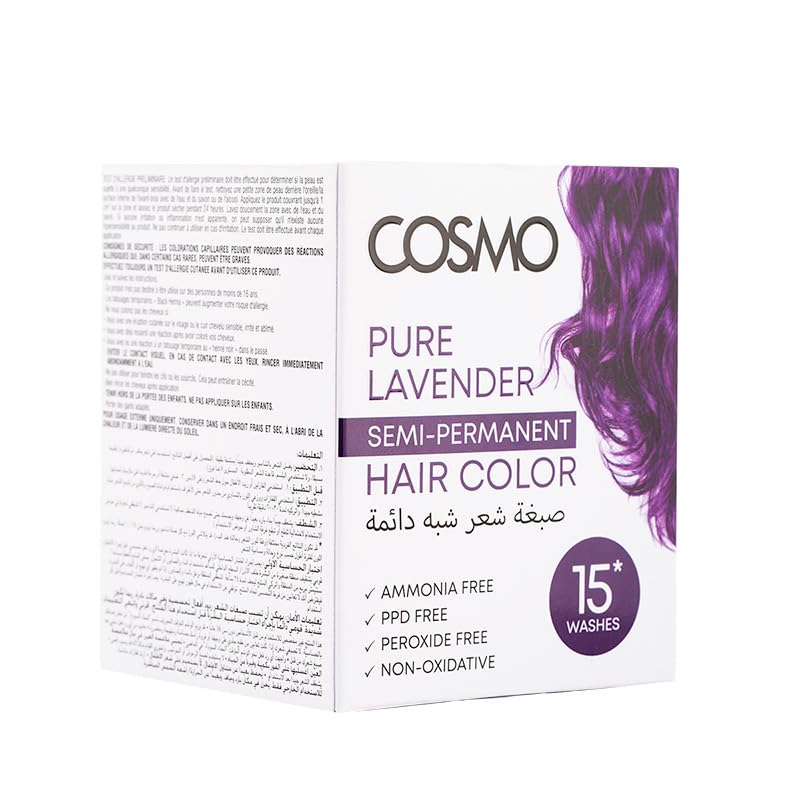 COSMO Pure Lavender - 120g - Semi-Permanent Hair Color – Ammonia-Free, Long-Lasting Color with Deep Conditioning Formula – Bold, Fade-Resistant Shine for All Hair Types – Easy Application - Image 2
