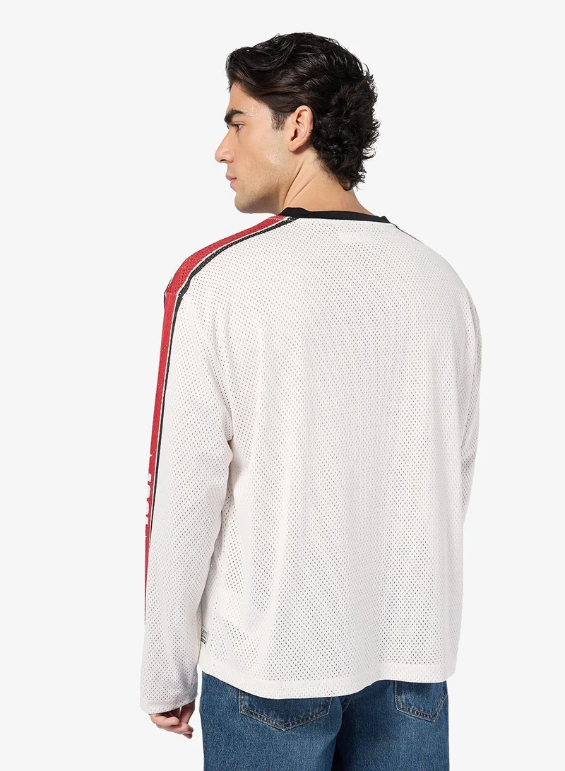 GUESS Long Sleeve Mesh T-Shirt