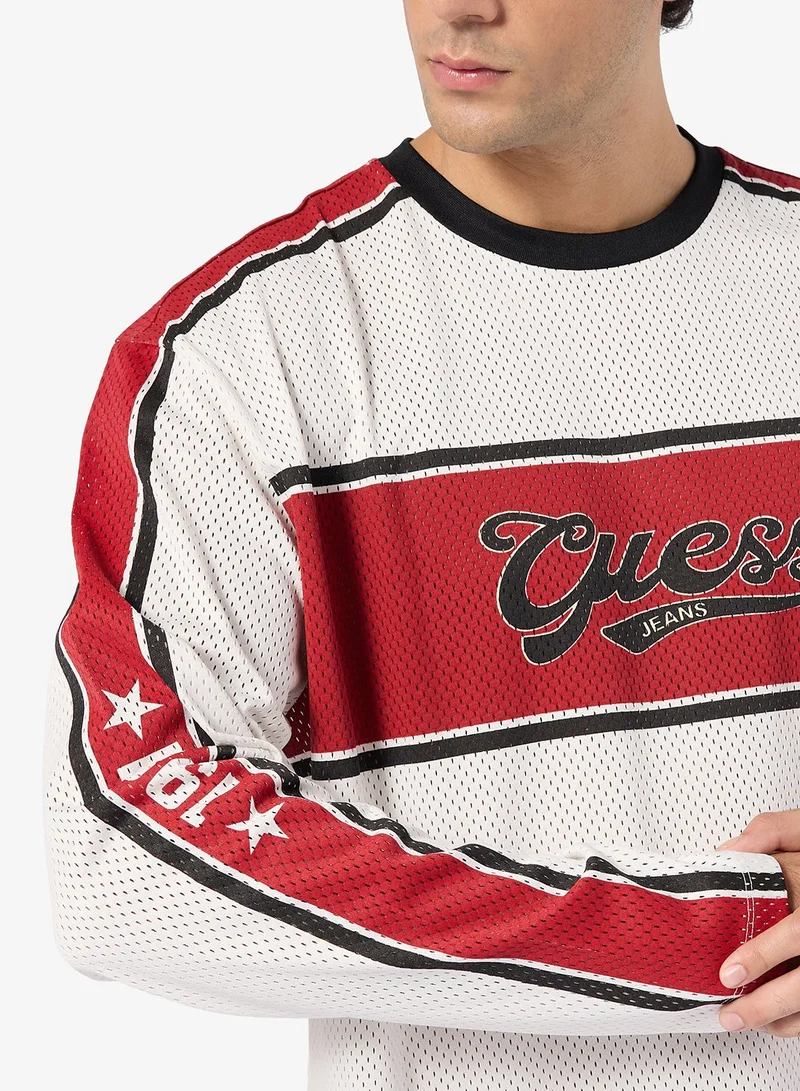 Guess  Long Sleeve Mesh T-Shirt for Men | Best Price UAE