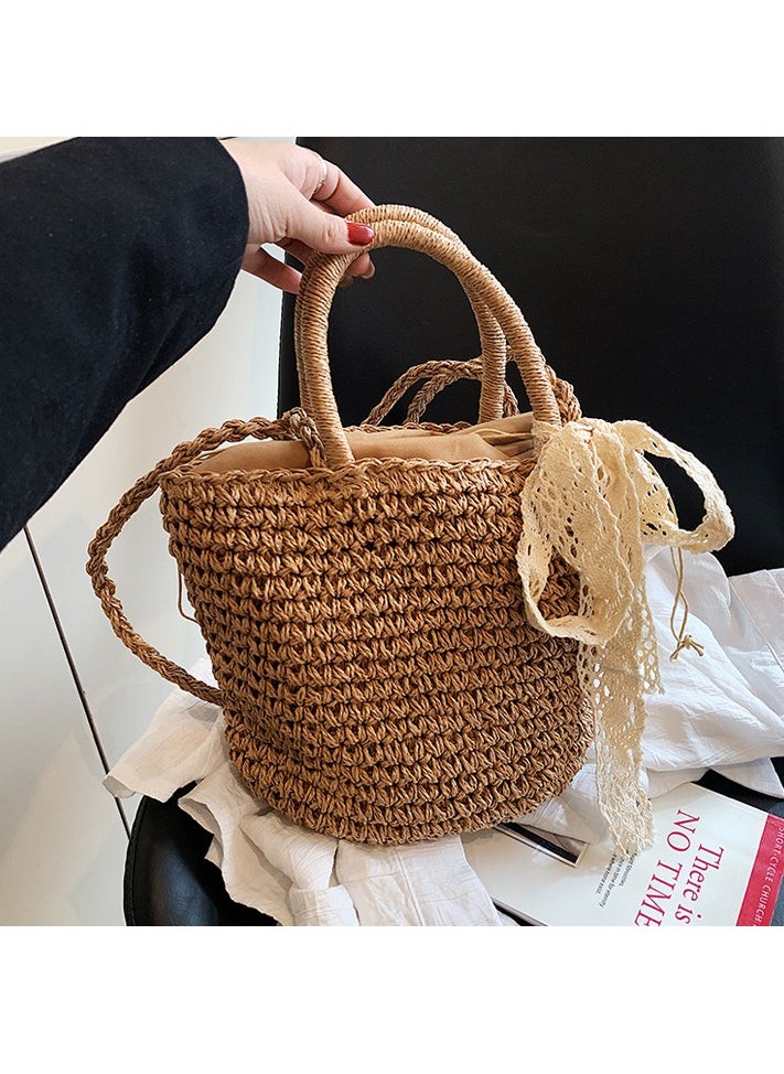 KUYING New Fashion Retro Style Grass Woven Women's Bag  - Image 3