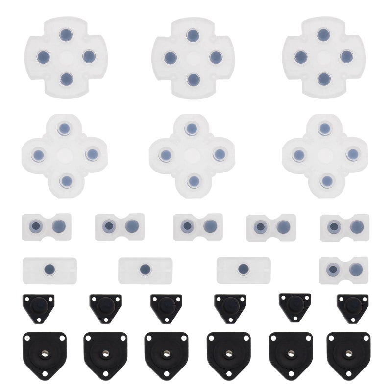 Micro Traders 3 Sets Conductive Silicon Button Pads Controller Button Replacement Repair Part Compatible with Sony Playstation 4 PS4 Controller - Image 2