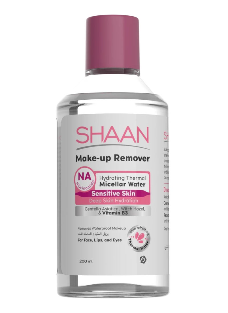Shaan - MAKEUP REMOVER -MICELLAR WATER HYDRATING THERMAL - SENSITIVE SKIN 200ML - Image 1