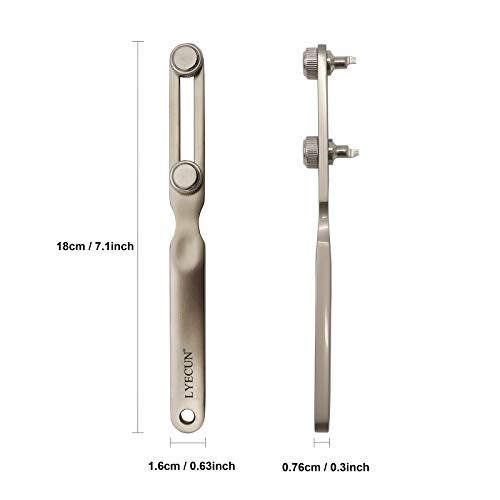 LYECUN Watch Back Remover Tool, Adjustable Watch Wrench for Threaded Back Covers - Image 2