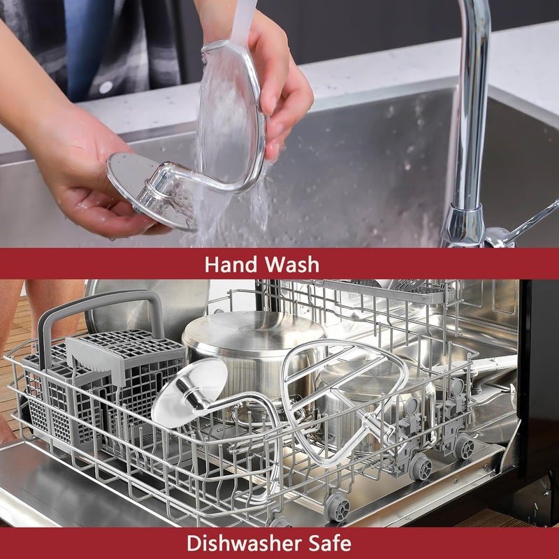 KINGEAGLE Stainless Steel Dough Hook & Flat Beater Attachments for KitchenAid 4.5 QT Tilt-Head Stand Mixer, Dishwasher Safe Baking Attachments Set by - Image 2