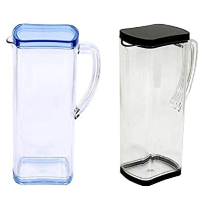 KD ZONE KD ZONE Unbreakable Water Jug Transparent Water Jug Juice Jug with Plastic Lid Plastic Water jug for Home use Milk Coffee Tea Juice Beer Jug 15 Liter Multicolor Set of 2 - Image 1