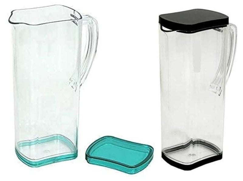 KD ZONE KD ZONE Unbreakable Water Jug Transparent Water Jug Juice Jug with Plastic Lid Plastic Water jug for Home use Milk Coffee Tea Juice Beer Jug 15 Liter Multicolor Set of 2 - Image 5