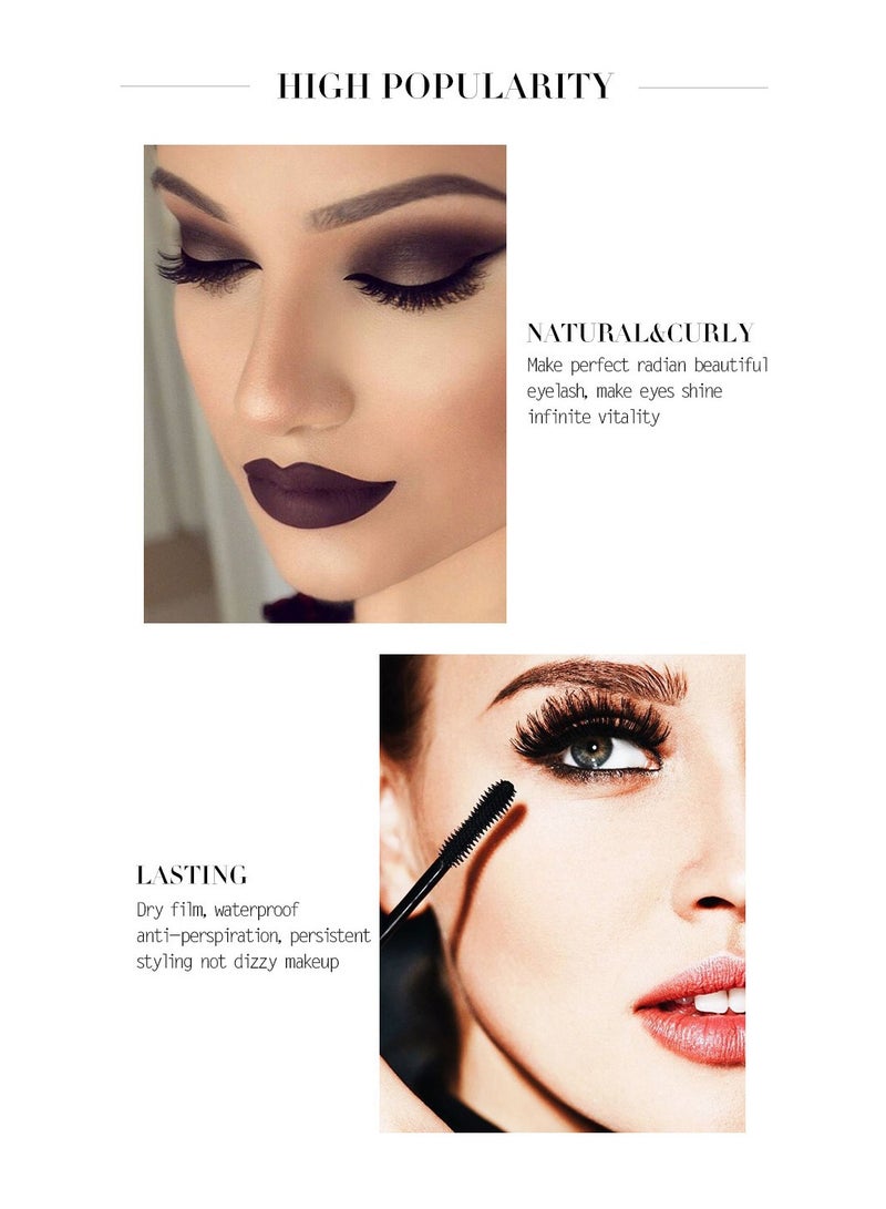 pudaier 4D Silk Fiber Eye Black، سميك وممتد، متين، مقاوم للماء، مجعد ولا يلطخ، سائل عيون أسود  - Image 5